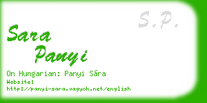 sara panyi business card