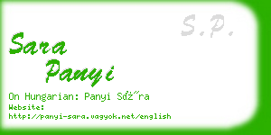 sara panyi business card